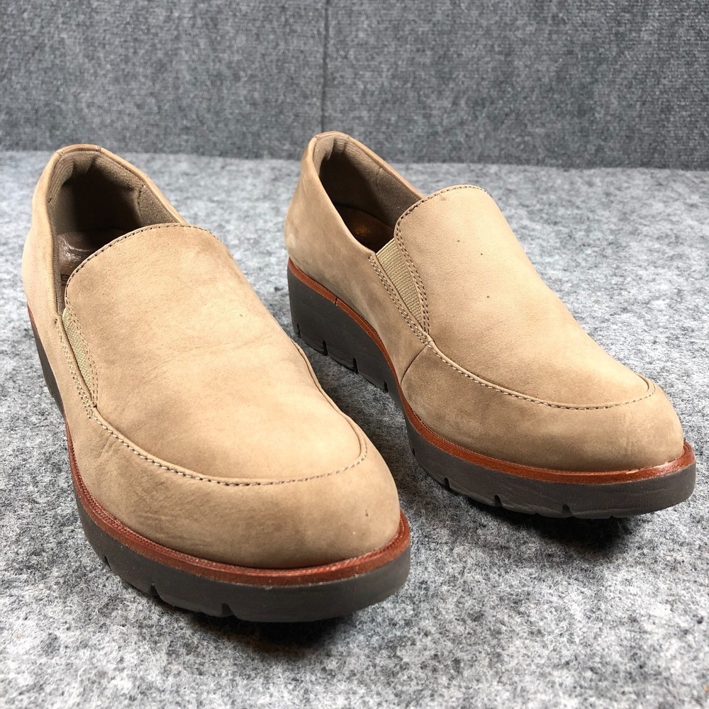 Earth Women's Beige Suede Espadrille Platform Loafers